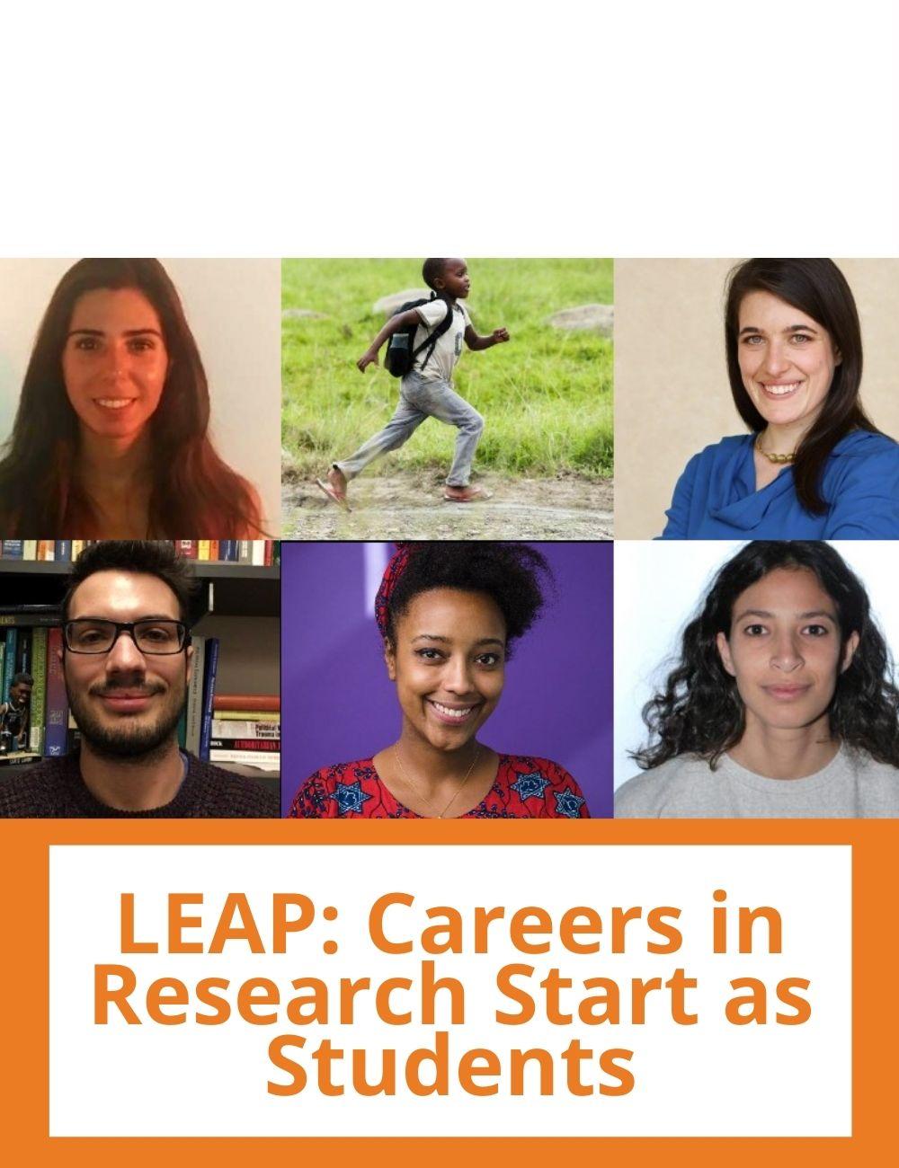 Link to related stories. Image: 6 LEAP students. Story headline: LEAP: Careers in Research Start as Students