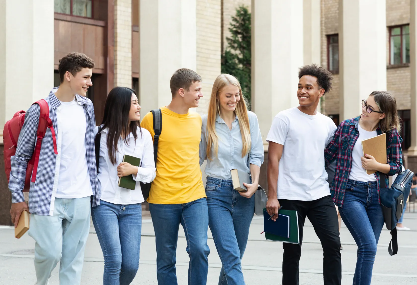 group of international students