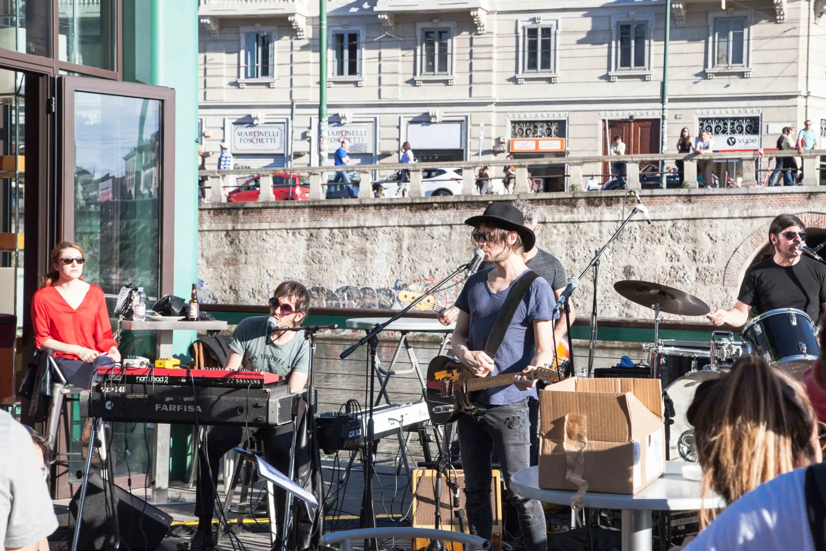 a concert at the Darsena, Milano