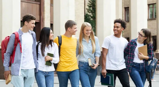 group of international students